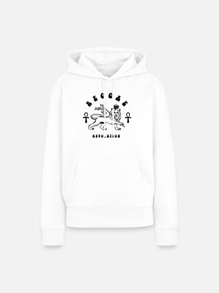 Reggae lion - Frauen Premium Bio Hoodie - Weiß