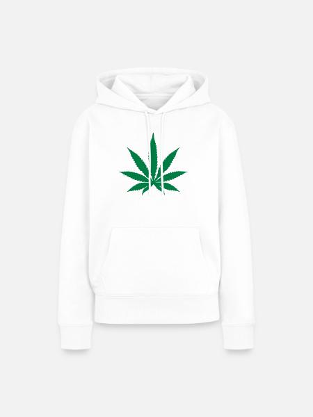 Marihuana - Frauen Premium Bio Hoodie - Weiß
