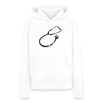 Stethoskop Arzt - Frauen Premium Bio Hoodie - Weiß - Vorne - Julia (174cm)