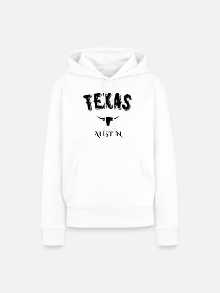 Texas Austin - Frauen Premium Bio Hoodie - Weiß
