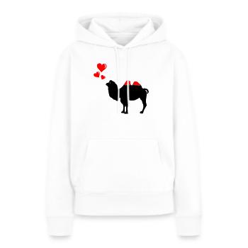 verliebtes kamel - Frauen Premium Bio Hoodie - Weiß - Vorne - Julia (174cm)