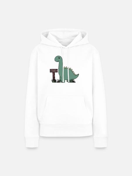 Dino Henry - Frauen Premium Bio Hoodie - Weiß