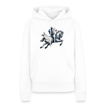 Blauer Prinz - Frauen Premium Bio Hoodie - Weiß - Vorne - Julia (174cm)