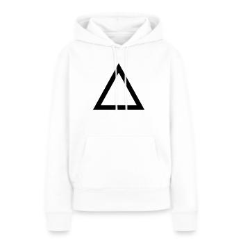 Triangle - Sweat à capuche Premium bio Femme - blanc - Devant - Julia (174cm)