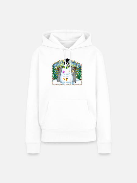 Nasty XMas - Frauen Premium Bio Hoodie - Weiß