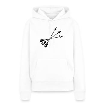 Pfeile - Frauen Premium Bio Hoodie - Weiß - Vorne - Julia (174cm)