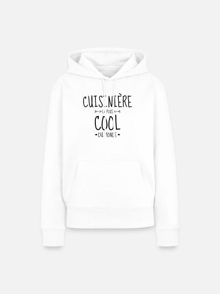 Koch / Kochen / Cooking / Chef - Frauen Premium Bio Hoodie - Weiß