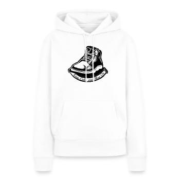COOLE SCHUHE - Frauen Premium Bio Hoodie - Weiß - Vorne - Julia (174cm)