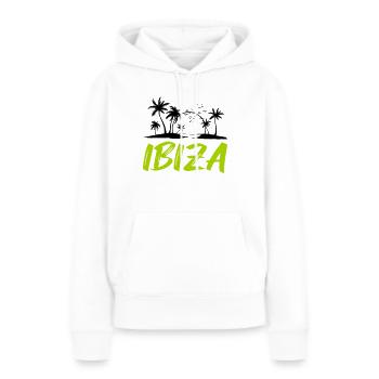 Ibiza - Sweat à capuche Premium bio Femme - blanc - Devant - Julia (174cm)