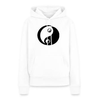 Yin Yang - Frauen Premium Bio Hoodie - Weiß - Vorne - Julia (174cm)