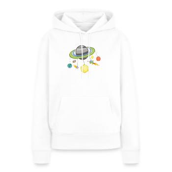 Space Mobile Planet Space / Idée cadeau - Sweat à capuche Premium bio Femme - blanc - Devant - Julia (174cm)