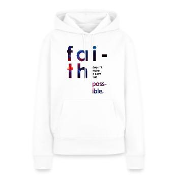 univers - Sweat à capuche Premium bio Femme - blanc - Devant - Julia (174cm)