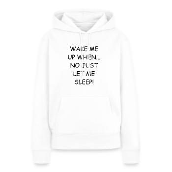 Dormir - Sweat à capuche Premium bio Femme - blanc - Devant - Julia (174cm)