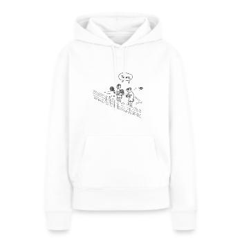 Chemise drôle pour cadeau joueur double tennis - Sweat à capuche Premium bio Femme - blanc - Devant - Julia (174cm)