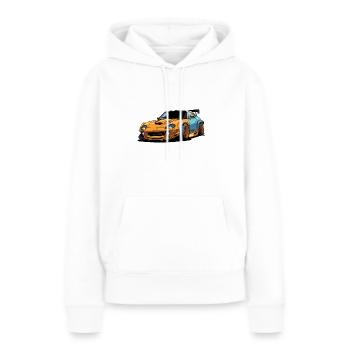 Voiture de sport de bande dessinée cool - Sweat à capuche Premium bio Femme - blanc - Devant - Julia (174cm)