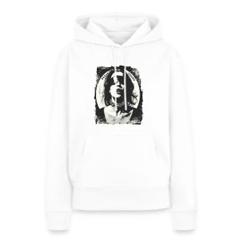 Femme, brise les chaînes - Sweat à capuche Premium bio Femme - blanc - Devant - Julia (174cm)