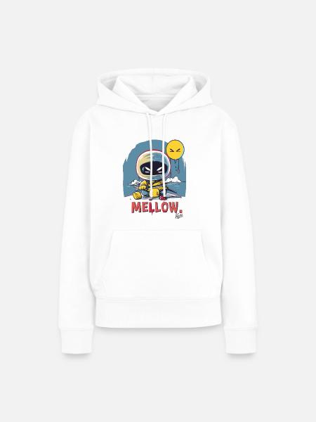 weicher Marshmallow Ninja - Frauen Premium Bio Hoodie - Weiß