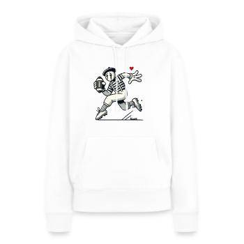 La pantomime française joue au football américain - Sweat à capuche Premium bio Femme - blanc - Devant - Julia (174cm)