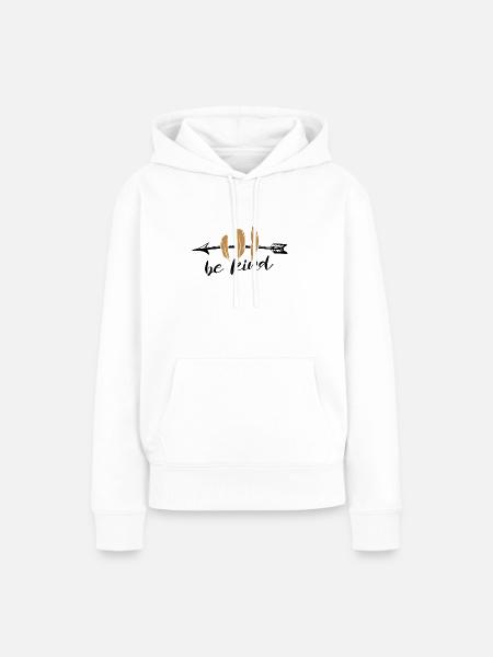 be kind gift - Frauen Premium Bio Hoodie - Weiß