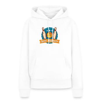 Split Happens T-Shirt Bowling Bowler Tee - Frauen Premium Bio Hoodie - Weiß - Vorne - Julia (174cm)