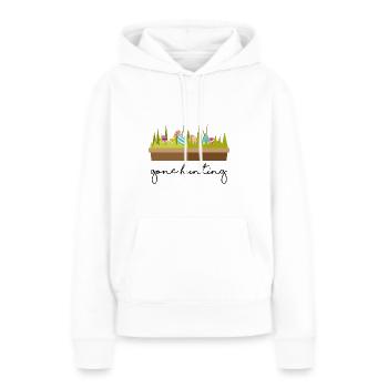 Tenue de chasse des enfants de Pâques allé - Sweat à capuche Premium bio Femme - blanc - Devant - Julia (174cm)