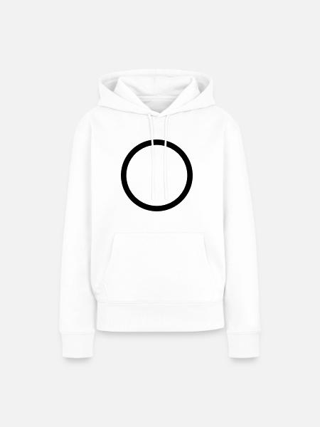 Kreis fest - Frauen Premium Bio Hoodie - Weiß
