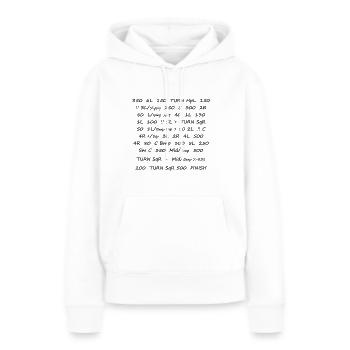 Tempo Notizen - Frauen Premium Bio Hoodie - Weiß - Vorne - Julia (174cm)