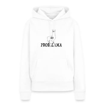 Pas de problème - Sweat à capuche Premium bio Femme - blanc - Devant - Julia (174cm)