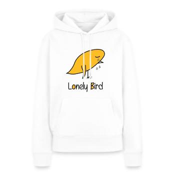 Einsamer Vogel - Frauen Premium Bio Hoodie - Weiß - Vorne - Julia (174cm)