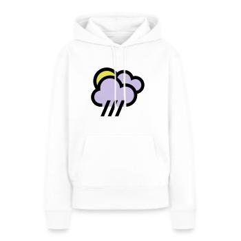 Temps pluvieux, mauvais temps, icône de refroidissement - Sweat à capuche Premium bio Femme - blanc - Devant - Julia (174cm)