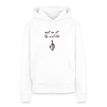 Wir treffen uns am Mistelzweig Xmas / Geschenk - Frauen Premium Bio Hoodie - Weiß - Vorne - Julia (174cm)