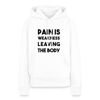 formation - Sweat à capuche Premium bio Femme - blanc - Devant - Julia (174cm)