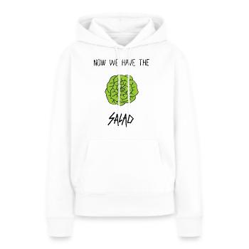 Salat - Frauen Premium Bio Hoodie - Weiß - Vorne - Julia (174cm)