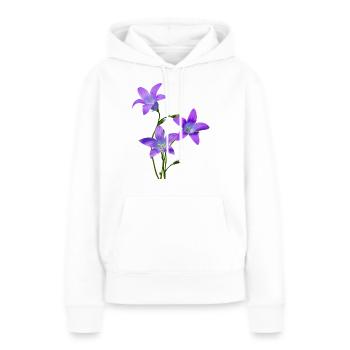 Jacinthes - Sweat à capuche Premium bio Femme - blanc - Devant - Julia (174cm)