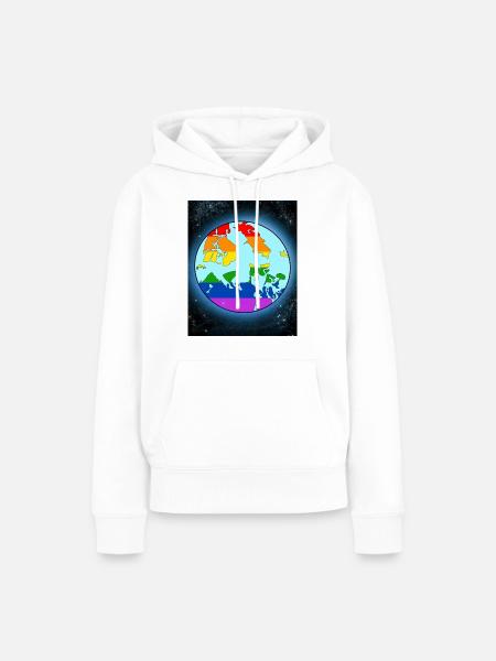Lgbtq World - Frauen Premium Bio Hoodie - Weiß