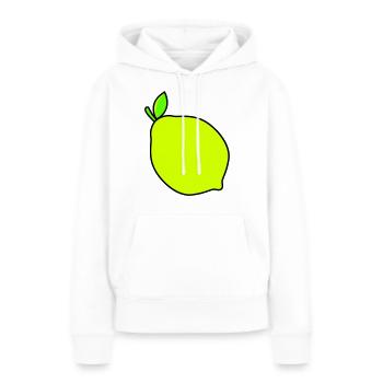 zitrone - Frauen Premium Bio Hoodie - Weiß - Vorne - Julia (174cm)