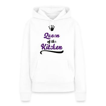Cadeaux amusants pour les femmes qui aiment cuisiner - Sweat à capuche Premium bio Femme - blanc - Devant - Julia (174cm)