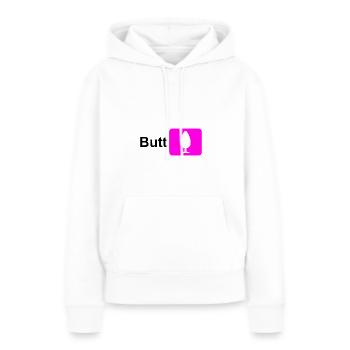 Butt Plug Symbol Pink (für hellen Hintergrund) - Frauen Premium Bio Hoodie - Weiß - Vorne - Julia (174cm)