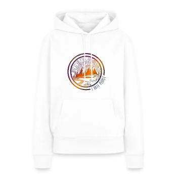 Je déteste les gens - Je déteste les gens - Sweat à capuche Premium bio Femme - blanc - Devant - Julia (174cm)