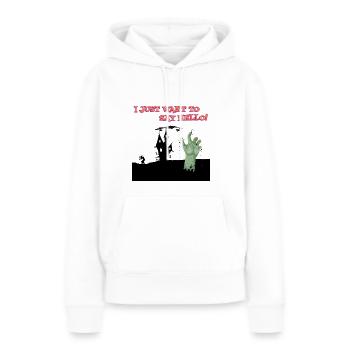 Zombie - Frauen Premium Bio Hoodie - Weiß - Vorne - Julia (174cm)
