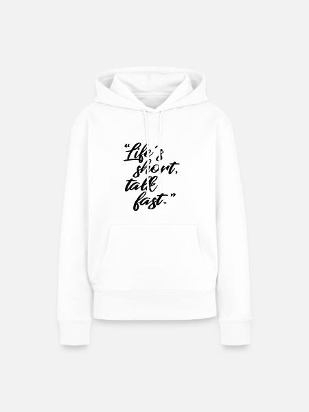 Proverbes - Sweat à capuche Premium bio Femme - blanc