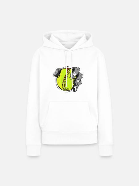 Tennis Aufschlag - Frauen Premium Bio Hoodie - Weiß