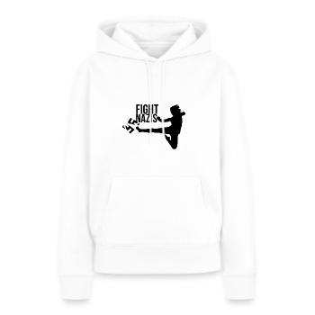 Fight Nazis! - Women’s Premium Organic Hoodie - white - Front - Julia (174cm)