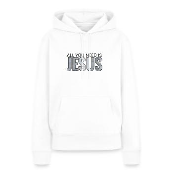 Christus - Frauen Premium Bio Hoodie - Weiß - Vorne - Julia (174cm)