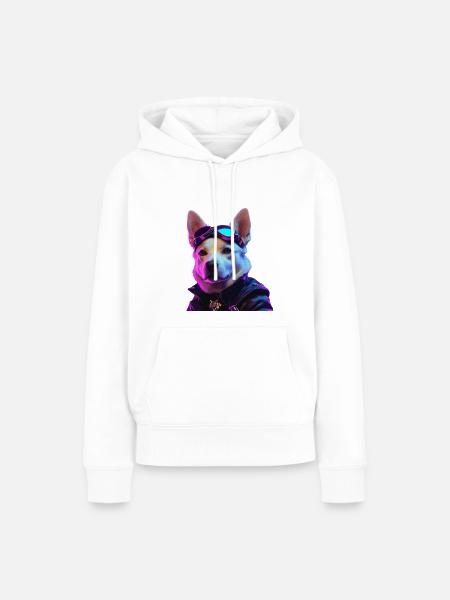 Antiheld der Unterwelt - Frauen Premium Bio Hoodie - Weiß