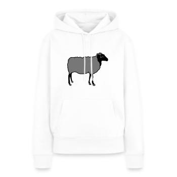 schaf, schafe, lamm, lämmer, heidschnucke - Frauen Premium Bio Hoodie - Weiß - Vorne - Julia (174cm)