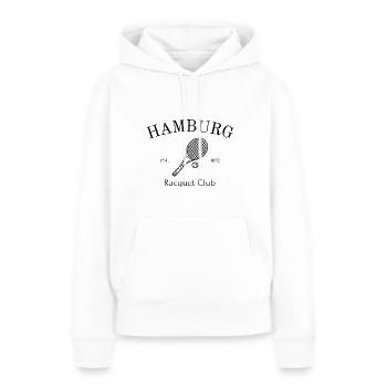 Hamburg - Elbe - Alster - Tennis - Rotherbaum - Frauen Premium Bio Hoodie - Weiß - Vorne - Julia (174cm)