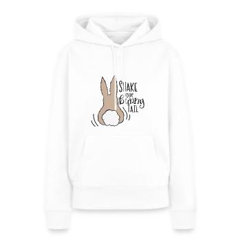 Shake your tail - Frauen Premium Bio Hoodie - Weiß - Vorne - Julia (174cm)