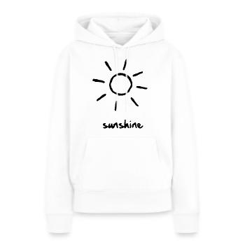 Soleil - soleil - Sweat à capuche Premium bio Femme - blanc - Devant - Julia (174cm)