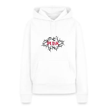 Punks Not Dead - Women’s Premium Organic Hoodie - white - Front - Julia (174cm)